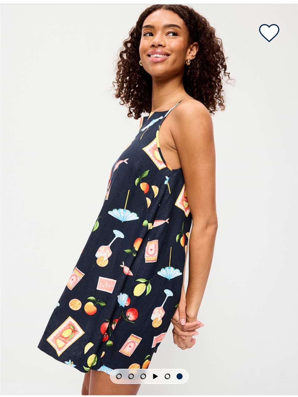 Line-Blend Apron-Neck Mini Shift - Picture 9 of 10